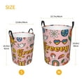 thumbnail image 5 of Bingfone Retro 70s Hippie Waterproof Foldable Laundry Hamper Bucket With Handles For Storage Bin,Clothes Hamper (Small), 5 of 8