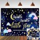 thumbnail image 2 of Twinkle Twinkle Little Star - Fondo para fiesta de revelación de género, para niño o niña, para fotografía, pancarta de nube rosa y azul, con purpurina, para cumpleaños de bebé, 2 of 5