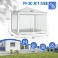 thumbnail image 2 of 10X10FT Party Tent with Mesh Sidewalls, Outdoor Canopy Tent, Heavy Duty Party Tent, Wedding Canopy Patio, Sun Shade Shelter Canopy for Parties, White, 2 of 7