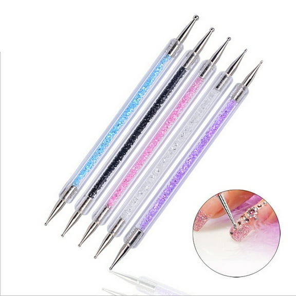 5pcs 2 Way Dotting Pen Tool Nail Art Tip Dot Paint Manicure Kit