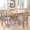 Natural, variant on Harper & Bright Designs Foldable Dining Table Set for 4, Farmhouse 5 Piece Extendable Dining Set, Small Kitchen Table Set with Drop Leaf Table and 4 Dining Upholstered Chairs, Espresso