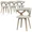 Washed Walnut/Light Grey, variant on LeisureMod Klyne Leather Dining Chair with Poplar Wood Frame – Mid-Century Wooden Accent Chair with Swivel Base and Curved Open Back Side Chair for Kitchen or Dining Room Set of 4