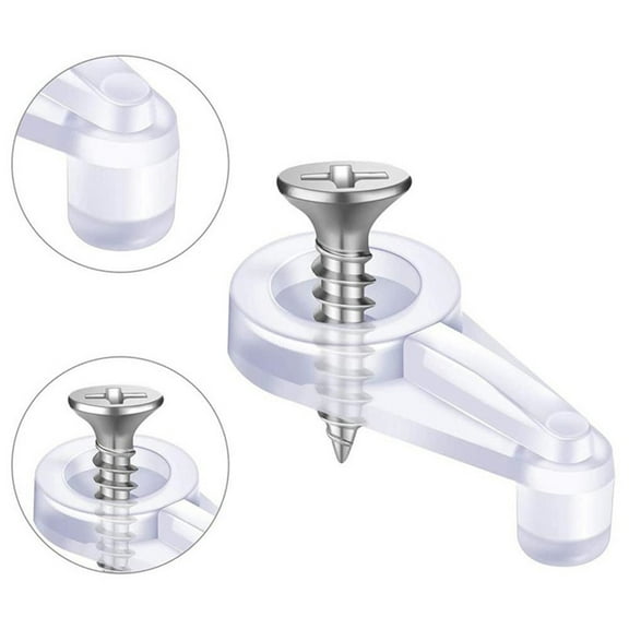BCLONG Glass Door Retainer Clips Plastic Mirror Clips &Screws For Cabinet Door Craft