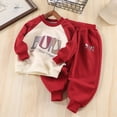 thumbnail image 2 of TOWED22 Little Boys Pajamas Toddler Boys Clothes Cotton 2 Pieces Pjs Kids Jammies Sets Fall Winter Sleepwear 6-12 Months 12-24 Months 2t 3t 4t 5t 6t 7t 8t 9t Children,Red,2-3 Y, 2 of 5