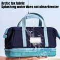 thumbnail image 3 of Pencil Case Large Capacity Waterproof Canvas Stationery Storage Bag for Collage Office Travel Workers, 3 of 6