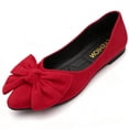 thumbnail image 4 of CHICVOMEY Pointed Toe Flats for Women Flats with Bow Comfortable Slip on Ballet Flats for Causal & Dress Shoes, 4 of 8