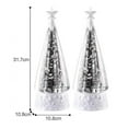 thumbnail image 3 of Adorno de Navidad con Luces de Copo de Nieve | Modos LED, efecto de nieve flotante, 8 canciones navideñas | Alimentado por batería/USB | Decoración transparente con estrella para árbol, mesa, centro, 3 of 6