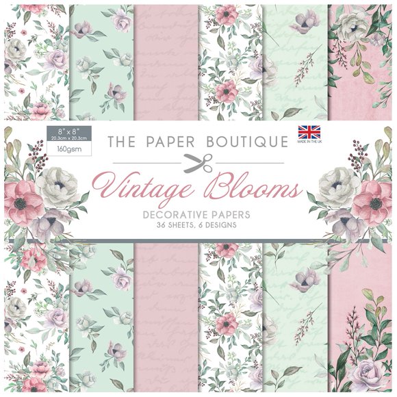 Vintage Blooms 8x8 Paper Pad