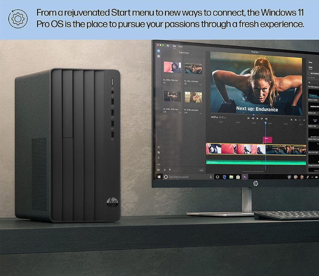 HP, Business Desktop Tower, 13th Gen Intel i3, 32GB RAM, 1TB SSD