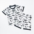 thumbnail image 2 of KPOPLK Summer Toddler Boy Clothes Set Baby Waffle Outfits Solid Short Sleeve Tops Shorts 2PCS with Pocket Size 2-3 Years,White, 2 of 9