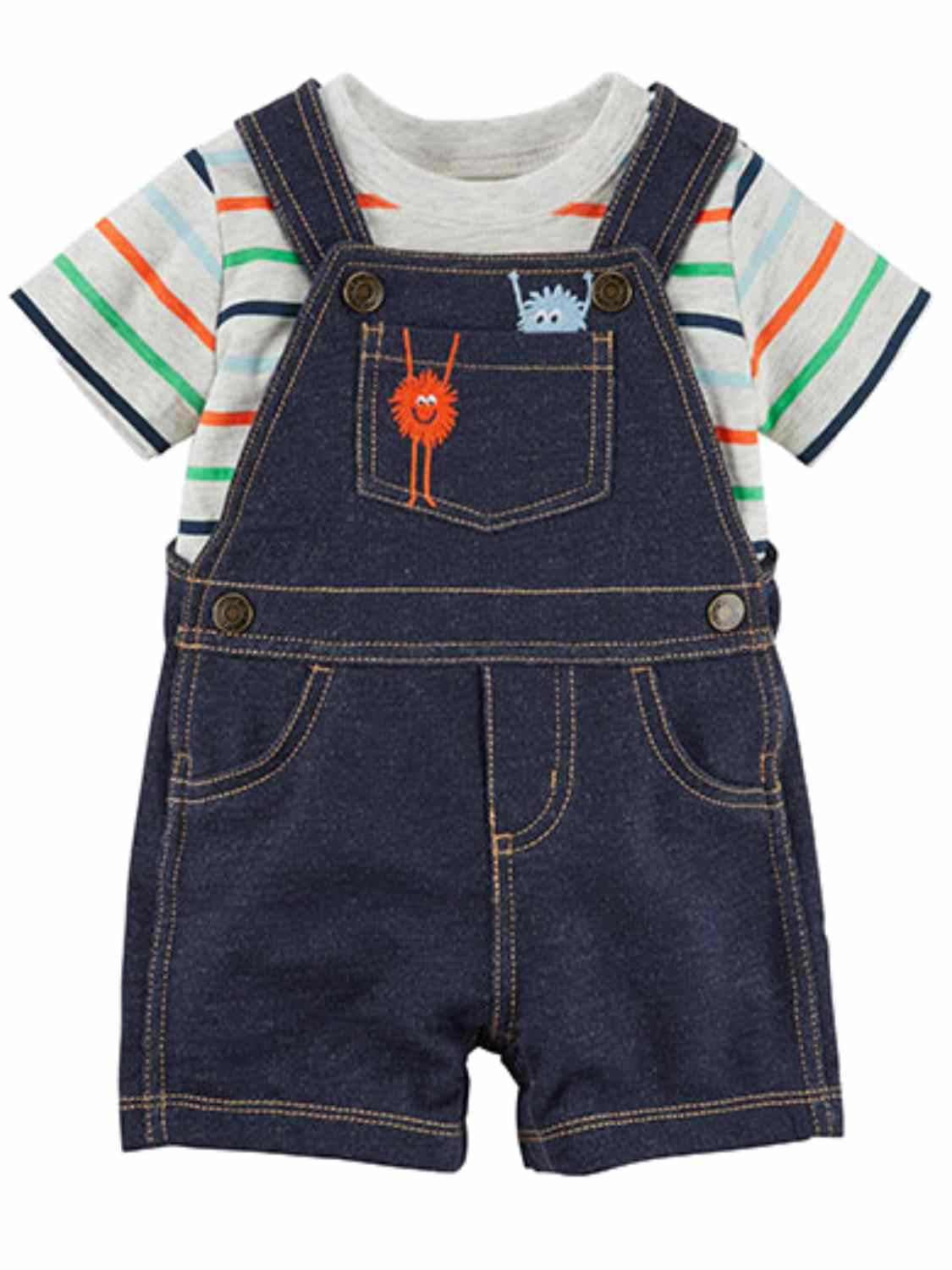 denim shortalls baby boy