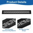 thumbnail image 4 of Aluminum Alloy Air Vents, 350 x 50mm / 13.8 x 2" Rectangle Louvered Ventilation Grille Cover with Mounting Screws for Door Cabinet Wardrobe, Matte Black, 4 of 6