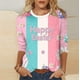 thumbnail image 1 of TaTaai Women's Casual Pullover T-Shirt Round Neck 3/4 Sleeve Easter Print Loose Fit Holiday Spring Festival Theme Everyday Wear Gift, 1 of 7