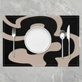 thumbnail image 2 of Black and Dark Tan Placemats Set of 4 12"x18" Geometry Geometric Modern Placemats for Dining Table Indoor Outdoor Kitchen Neutral Art Table Mats Placemat Abstarct Art Decor Table Place Mats, 2 of 4