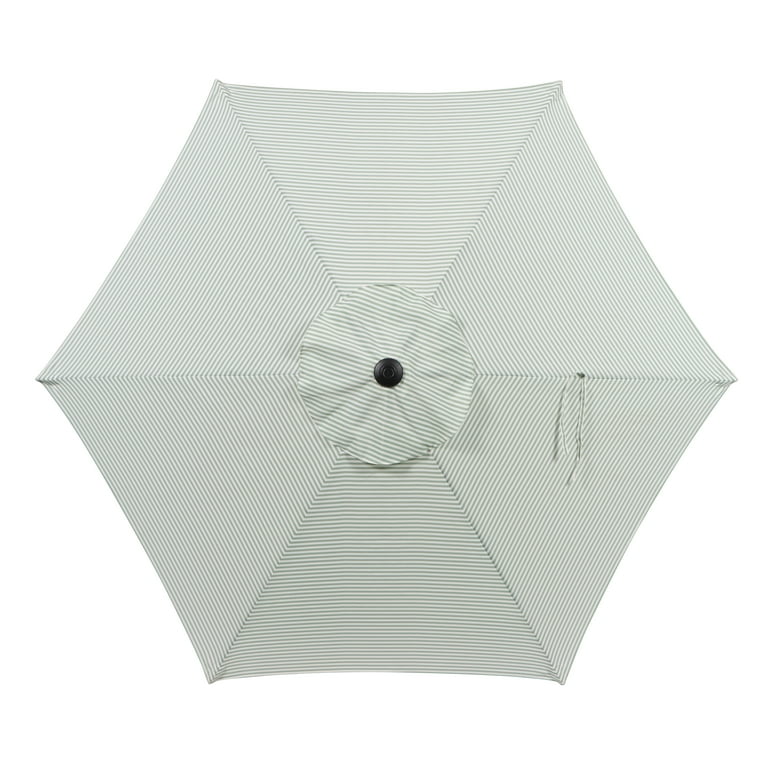better homes and gardens striped patio umbrella Better Homes & Gardens 7.5' Green Ticking Stripe Push-Up and Tilt Patio Umbrella