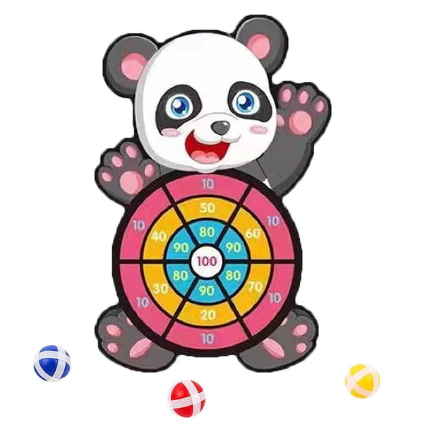 Juegos educativos de tiro de dibujos animados convenientes con gancho para regalo preescolar (Panda)