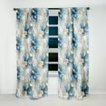 thumbnail image 3 of Designart "Heavenly Blue Damask Dream" Damask Blackout Curtain Single Panel, 3 of 4