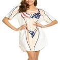thumbnail image 1 of MesaSe Paréo de Bain pour Femmes, T-Shirt de Couverture de Maillot de Bain Amusant Imprimé pour Bikini, Robe de Femme, Tenue Amusante pour Fête à la Plage, 1 of 6