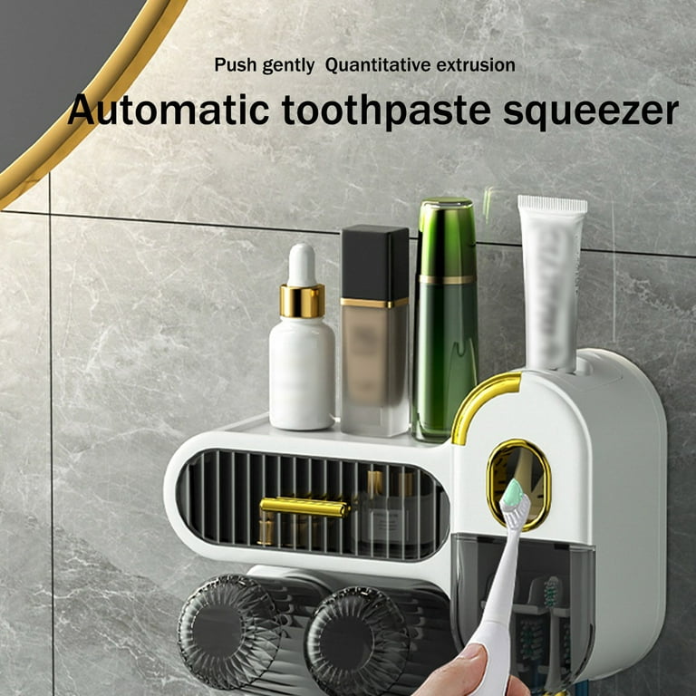Wall Mounted Automatic Toothpaste Dispenser Squeezers Bathroom