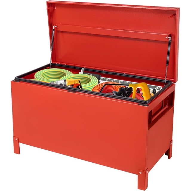 Bingirl 36x15x15 inch Heavy - Duty Steel Tool Box for Pickup Trucks and RV Trailers - Waterproof Jobsite Storage and Tool Organizer