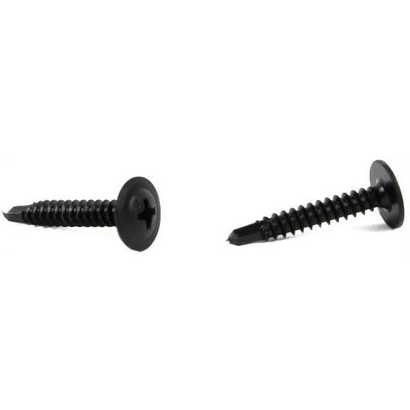 #8 x 1 5/8" Self-Drilling Screws / Phillips / Modified Truss Head / Steel / Black Phos - 3000 Piece Carton