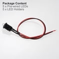 thumbnail image 4 of 5Set DC 12V 5mm Pre Wired LED with Holder, White Light Round Top Clear Lens, 8mm  Panel Mount, 4 of 5