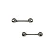 thumbnail image 1 of Nipple Rings 14ga Anodized Surgical Steel Gun Metal 1Pair, 1 of 2