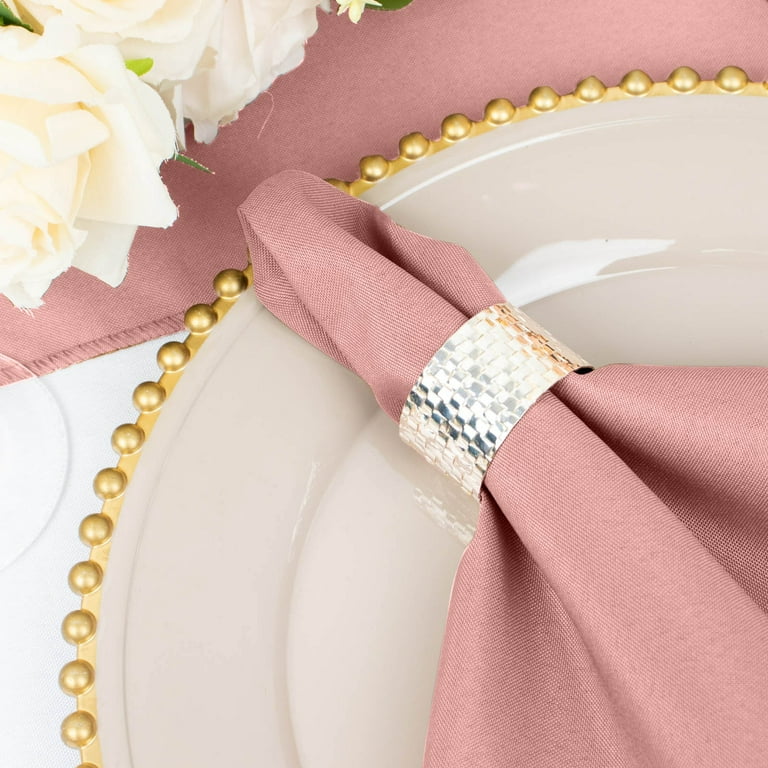 Dusty Pink Linen Cloth Napkins, Mauve Wedding, Dinner