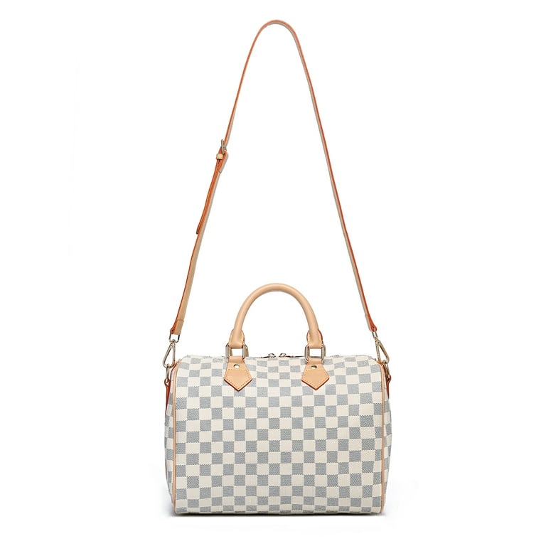MK Gdledy Checkered Cross Body Bag - Womens Purse Checkered Evening Bag  Ladies Shoulder Bags - PU Vegan Leather 