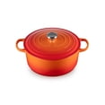 thumbnail image 1 of Horno holandés Le Creuset de hierro fundido esmaltado, 7,25 L, color llama, 1 of 6