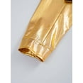 thumbnail image 6 of YUUMIN Kids Boys Girls Modern Dance Jacket Coat Carnival Party Metallic Bomber Zipper Outerwear Jacket Gold 8, 6 of 7