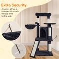 thumbnail image 3 of Yaheetech 42inch Cat Tree with Condo Basket Perch Platform, Black, 3 of 8