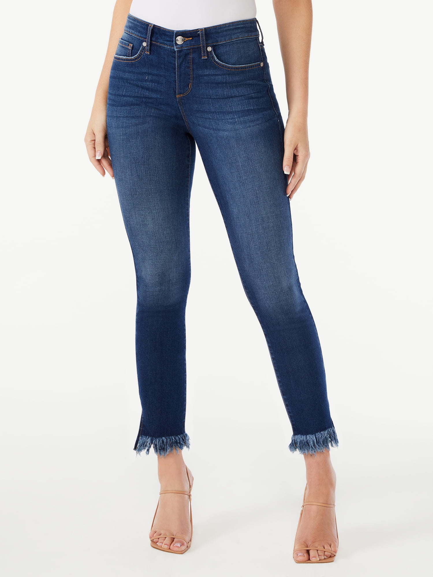 Sofia Jeans Women's Sofia Skinny Mid Rise Crop Jeans - Walmart.com
