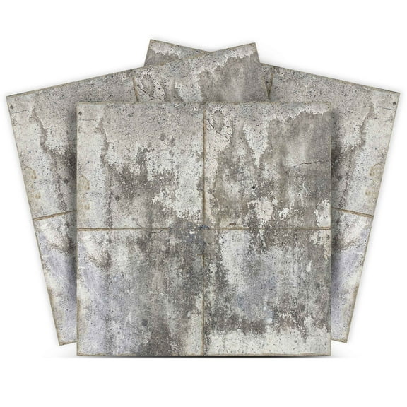 Mi Alma Solid Gray Tile Stickers - Removable Vinyl 4x4, 24 pcs