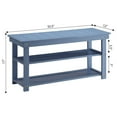 thumbnail image 4 of Convenience Concepts Oxford Utility Mudroom Bench with Shelves, Blue, 4 of 5