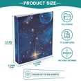 thumbnail image 5 of Space Planet 3 Ring Binders 1.5 inch Hardcover File Folders with Interior Pockets A4 Size Organizer for School Office Hospital Set of 2, 5 of 8