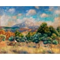 thumbnail image 2 of Renoir, Pierre-Auguste 24x20 Black Ornate Wood Framed with Double Matting Museum Art Print Titled - Mount of Sainte Victoire 1889, 2 of 4