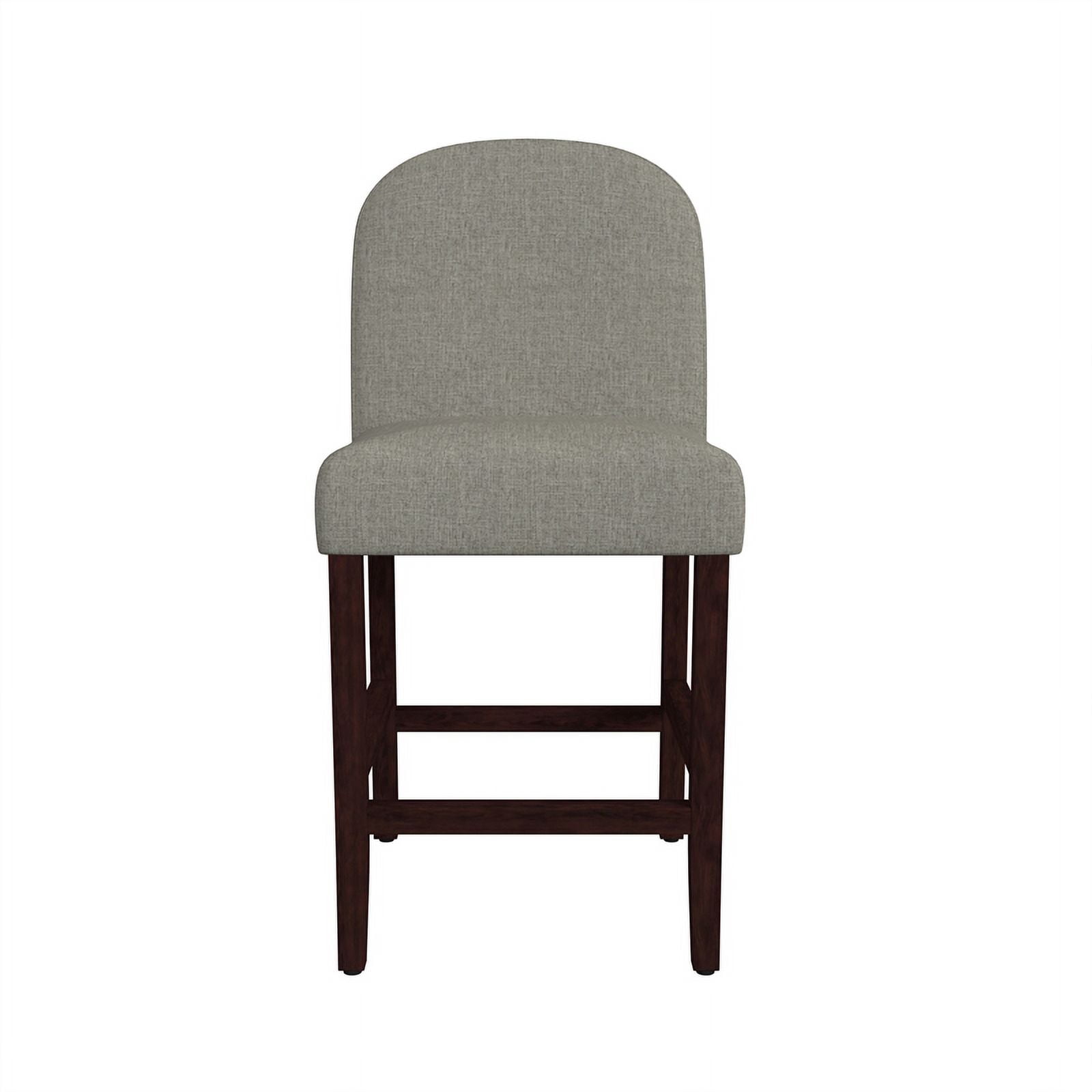HomePop 27" Indoor Rounded Back Upholstered Counter Stool, Gray