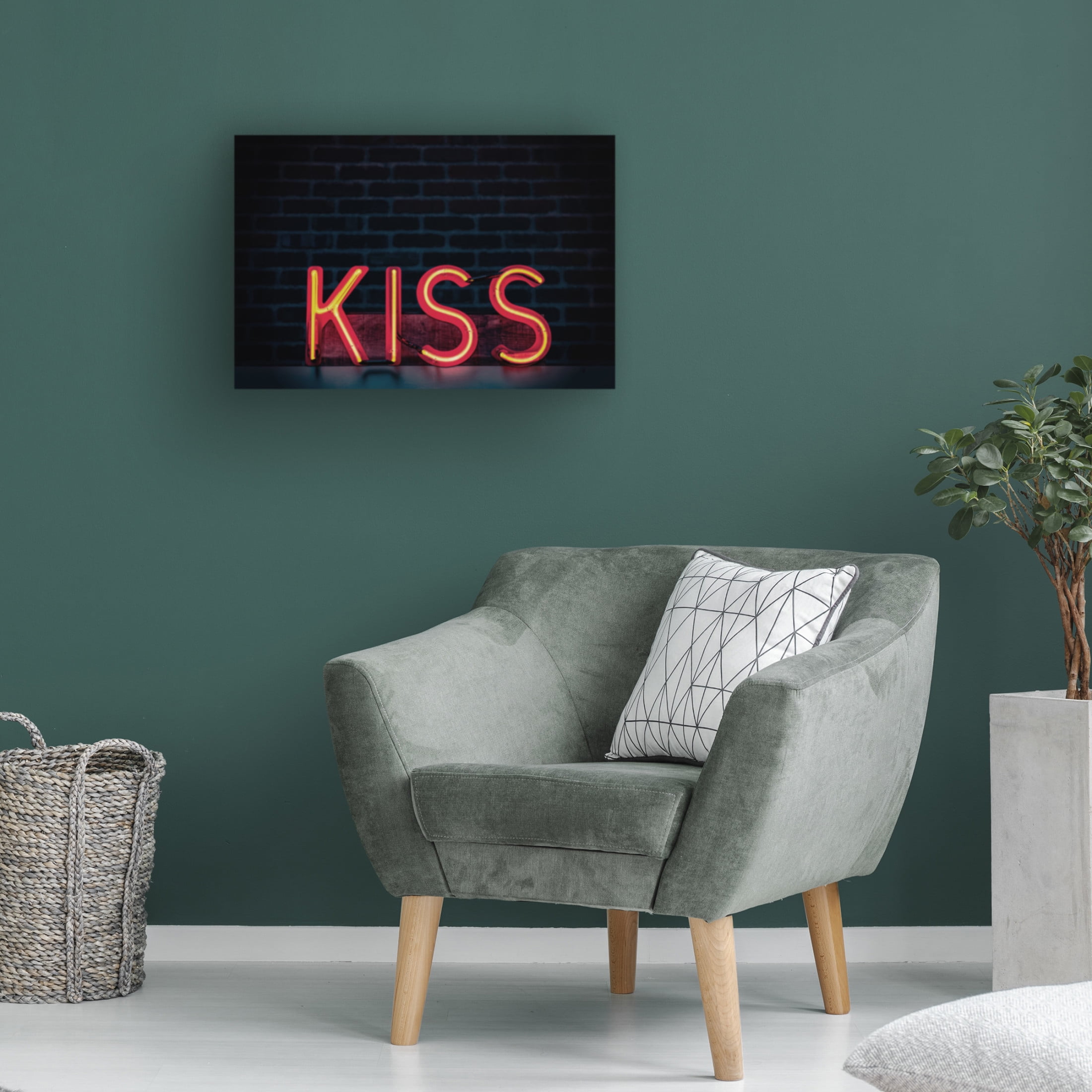 Trademark Fine Art Tim Mossholder Kiss In Neon Canvas Wall Art