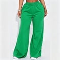 thumbnail image 2 of Stralyhd Womens Sweatpants Wide Leg Baggy Pants High Waist Workout Casual Fall Pants with Pockets Green M, 2 of 5