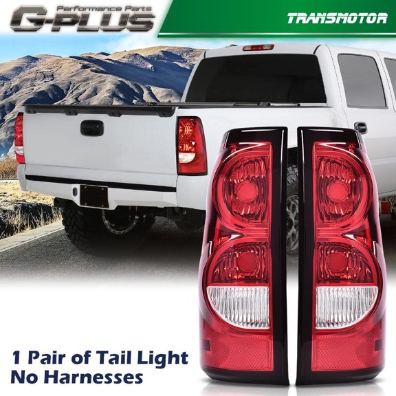 2-Piece Tail Light fit for 2003-2006 Chevrolet Silverado 1500 2500 3500 HD Brake Lights -