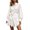 White, variant on ZHOGXU Fashion Womens Shirt Style Mini Dresses Solid Color Turndown Collar Long Sleeve Regular Fit Button Front With Belt Weekend Outdoor Wear