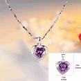 thumbnail image 5 of Collar Amatista De Corazón Oro18k + pendientes Y Pulsera, Morado, 5 of 5