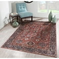 thumbnail image 6 of Momeni  Karachi Bordered Oriental Red and Blue Polyester Area Rug 8' X 10' 8' x 10' Indoor,Accent Rectangle, 6 of 6