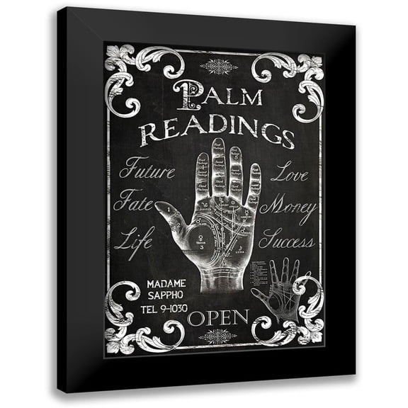 Sophie 6 11x14 Black Modern Framed Museum Art Print Titled - Palm Readings