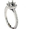 thumbnail image 2 of Pompeii 1/2ct Princess Cut Semi Mount Engagement Ring Setting 14K White Gold (G/H,I1), 2 of 3