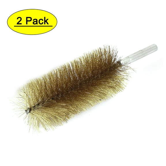 Unique Bargains 50mm Brush Dia Copper Wire Pipe Tube Cleaning Chimney Brushs 2pcs