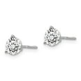thumbnail image 2 of 14K White Gold Earring Stud Women'S Diamond Lab Grown Round, 2 of 3