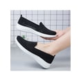 thumbnail image 3 of Fangasis Women Walking Shoe Breathable Flats Lightweight Sneakers Yoga Non-slip Loafers Black 8, 3 of 4