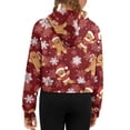 thumbnail image 6 of Chririnla Gingerbread Man Snowflake Kids Zipper Sweatshirt for Girls with Pocket Oversize Plus Size Comfy Loose Top Fall Clothes for Teens School Size 5-6, 6 of 7